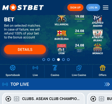Visit the official Mostbet site